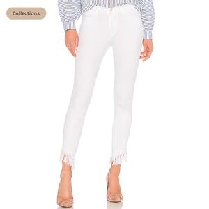 Frame Denim Le High Skinny Jean Fray Hem white 29